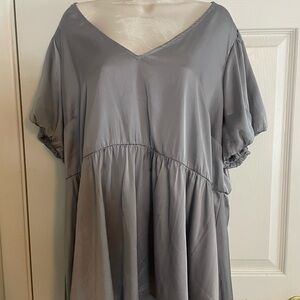 Torrid Gray V-Neck Blouse